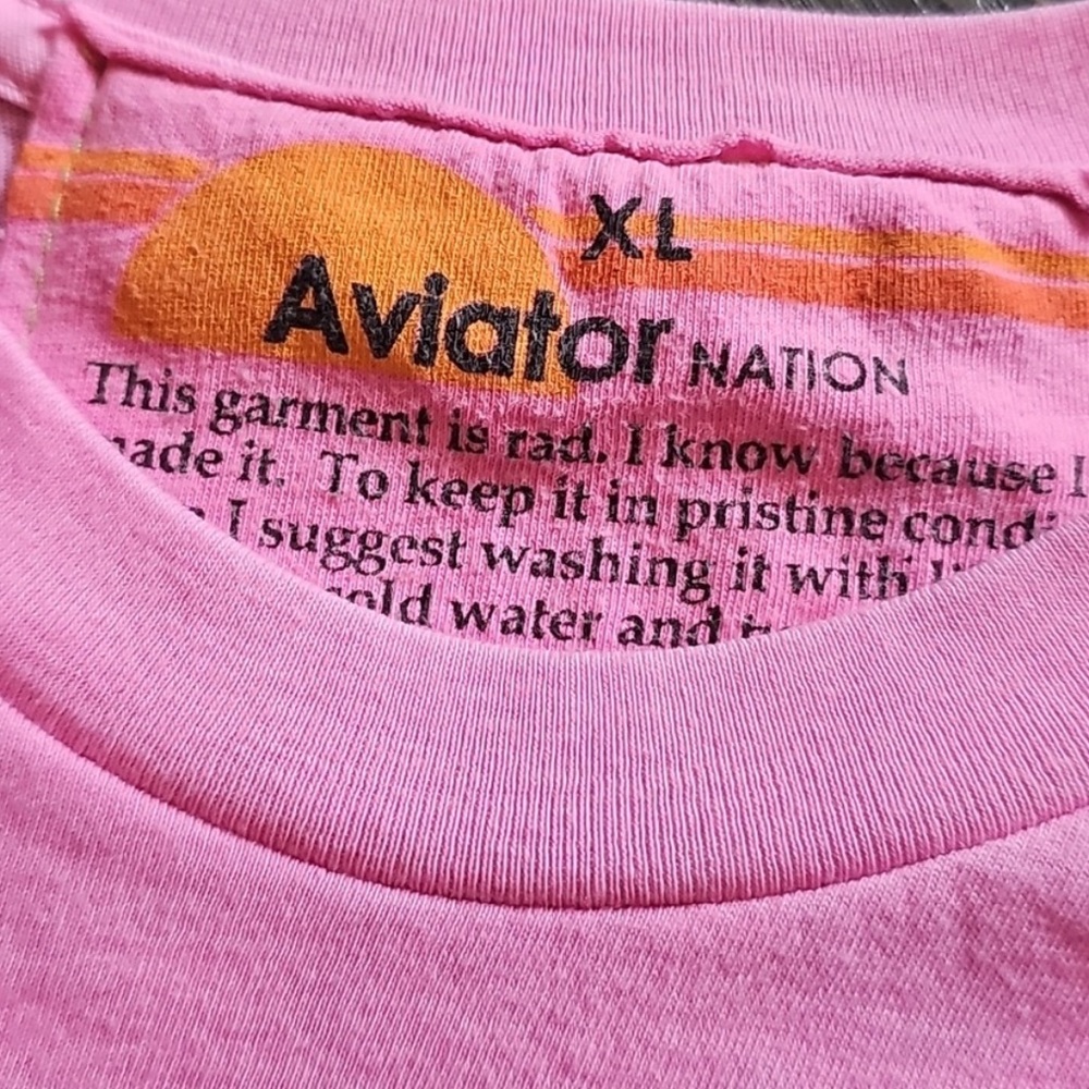 Aviator Nation Smiley Boyfriend Tee. Size XL. - Picture 3 of 6